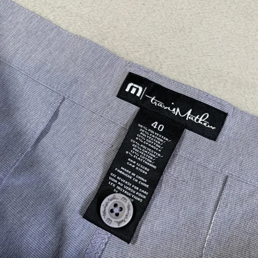 Travis Mathew Shorts Mens 40 Gray Stretch Tech Golfer Proceed With Caution 10
